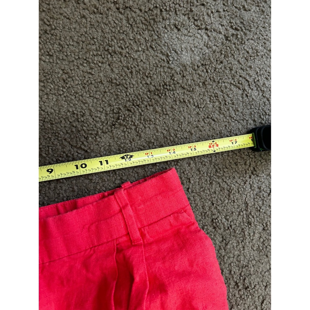 Abercrombie & Fitch coral Linen Blend Wide Leg Pants Womens Medium Regular - Picture 9 of 9